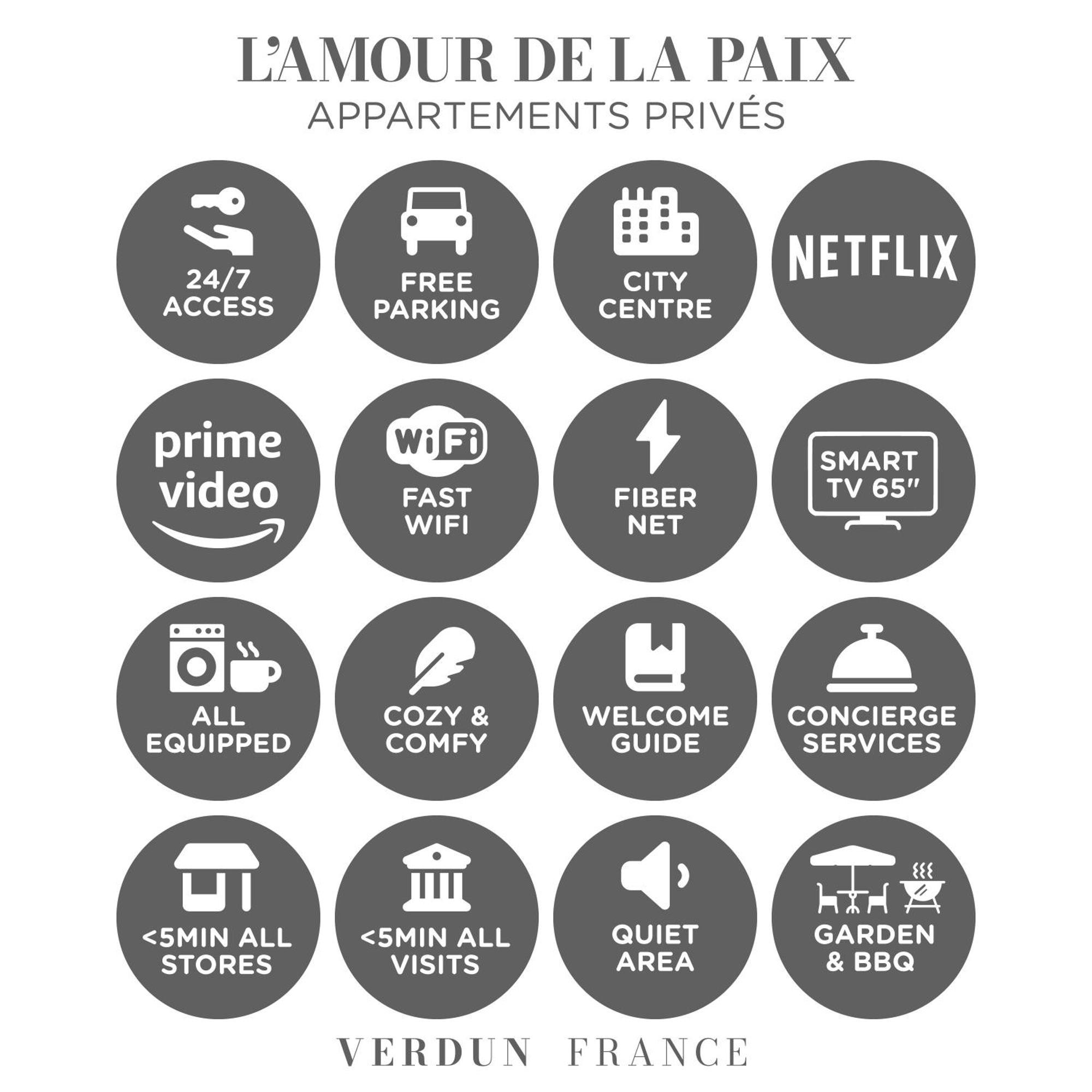 L'Amour De La Paix - Centre-Ville - Jardin - Proche Gare - Tv65"Primevideo - Ambiance Tres Chaleureuse - Parking Gratuit Sous-Video Surveillance Proche - Gere Par Presta-Zen'Services Verdun-sur-Meuse Exterior photo